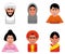 Avatar world people icons(arabian,japanese,indian)
