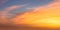 Ave real sunrise sundown sky background with gentle colorful clouds