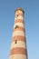 The Aveiro Lighthouse located on Barra beach in Portugal.