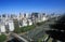 Avenida 9 de Julio, widest avenue in the world, and El Obelisco, The Obelisk, Buenos Aires, Argentina