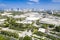 Aventura, Florida, USA. Aerial of Aventura Mall, with skyline of Sunny Isles Beach in the distance