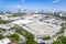 Aventura, Florida, USA. Aerial of Aventura Mall, with skyline of Sunny Isles Beach in the distance