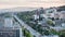 Avenue Avinguda Diagonal in Barcelona in twilight