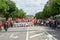 Avenue de la Liberte with protestors