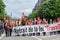 Avenue de la Liberte with protestors