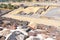 Avenue of the Dead Avenida de los Muertos in Teotihuacan. Panoramic view from the sun pyramid . Travel