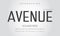 Avenue font. Elegant alphabet letters font and number.