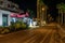 Avenue las Americas in Playa de la Americas on Tenerife at night, Canary Islands in Spain