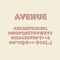 Avenue vintage 3d vector alphabet set