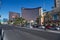Avenues and sidewalks, hotels and architecture of the streets and buildings of the capital of entertainment in Las Vegas. Nevada,