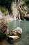 The average Agur waterfall in the Agur Gorge in Sochi