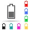 average battery level multi color style icon. Simple thin line, outline vector of web icons for ui and ux, website or mobile