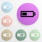 average charging level badge color set. Simple glyph, flat vector of web icons for ui and ux, website or mobile application