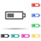 average charging level multi color style icon. Simple thin line, outline vector of web icons for ui and ux, website or mobile