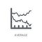 Average earnings growth icon. Trendy Average earnings growth log