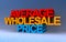 Average wholesale price on blue