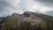 Averau and Nuvolau viewed from Cinque Torri on a cloudy day. Cor