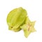 Averrhoa carambola starfruit isolated