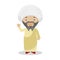 Averroes cartoon character. Vector Illustration.