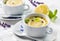 Avgolemono - delicious Greek chicken egg and lemon soup