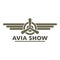 Avia show icon logo, flat style