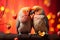 Avian affection lovebirds share a heartfelt moment on Valentines Day