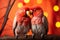 Avian affection lovebirds share a heartfelt moment on Valentines Day