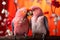 Avian affection lovebirds share a heartfelt moment on Valentines Day