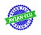 AVIAN FLU Bicolor Rosette Grunge Seal