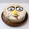 Avian-themed Birthday Cake With Cartoon Face And Large Eyes