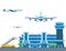 Aviation airport vector airline graphic airplane airport transportation fly travel symbol illustration