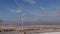 Aviation festival stunt plane passing aerial view