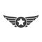 Aviation gray emblem, badge or logo