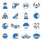 Aviation icons vector set