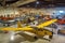 aviation museum, showcasing the history of aviation with vintage planes and artifacts