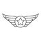 Aviation outline emblem, badge or logo