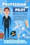 Aviation pilot profession, airport staff