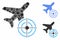 Aviation Target Composition Icon of Round Dots