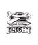 Aviation training center emblem template with retro airplane. Design element for logo, label, emblem, sign.