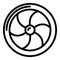 Aviation turbine icon, outline style