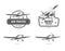 Aviation vector badges, logos, emblems, labels