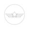 Aviation wings icon. Element of Army for mobile concept and web apps icon. Outline, thin line icon for website design and