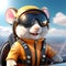 Aviator Adventures: A Cute Mouse Pilot Wearing Aviator Goggles, Rendered in Unreal Engine at 8K Resolution