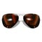 Aviator Brown Sunglasses. on White Background. Vector I
