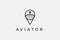 Aviator logo design. aviation training center. club. game . application. sport.pilot helmet icon for aviator logo design template