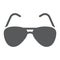 Aviator sunglasses glyph icon, travel and tourism