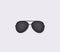 Aviator sunglasses icon. Fashionable black accessory protect eyes from glare.