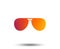 Aviator sunglasses sign icon. Pilot glasses.