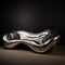 Avicii-inspired Futon: Modern Silver Sofa With Surrealistic Distortion