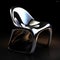 Avicii-inspired Liquid Metal Chair: Shiny Silver Organic Design